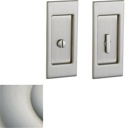- Baldwin PD006056KC Trim Cut for Cylinder Small Santa Monica Pocket Door - Satin Nickel Lifetime Finish