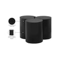 thumbnail image 2 of Meridian Furniture Dimple 3 Piece Black Iron Metal Coffee Table, 2 of 4