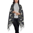 thumbnail image 2 of Rateoe Cartoon Rooster Women's Traditional Scarf Wrap Tassel Shawl Fringes Neck Head Shawl Retro Scarf, 2 of 8