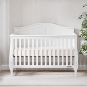 Child Craft Camden Crib and Changing Table Nursery Set, 4-in-1 Convertible Design, Matte White, 2-Piece