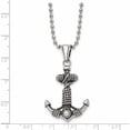 thumbnail image 5 of Stainless Steel Antiqued And Polished Anchor 24In Necklace (24 X 26.01) Made In China -Jewelry By Sweet Pea, 5 of 8