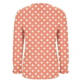 thumbnail image 2 of Besolor Womens Long Sleeve T-Shirts Trendy Polka Dots Crewneck Tunic Tops Casual Going out Dressy Blouses, 2 of 5
