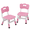 Pink, variant on Kids Chair, 2 Pack 3-Level Height Adjustable Plastic Toddler Chairs for Children Boys Girls Age 2-6, Spine Protection Seating with Non-Slip Foot Covers for Home Classroom Nursery, Natural