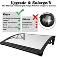 thumbnail image 3 of Jacgood 31.5"x40" Large Sink Awnings Canopy for Rain Snow Protection Black Bracket & Transparent Board, 3 of 10
