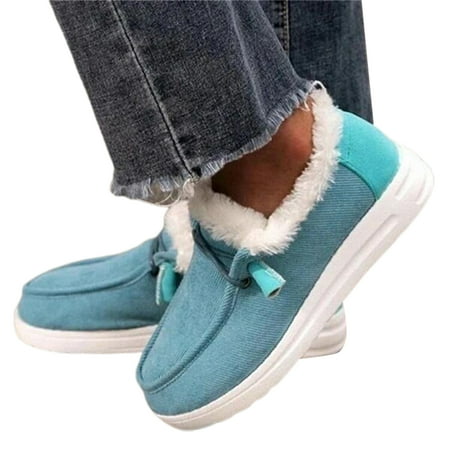 

Winter Warm Snow Boots Fashion Thickening Casual Winter Shoes For Hiking Trekking Walking Blue 39