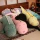 thumbnail image 4 of Peluche de dinosaurio tanystrofeus para niños y niñas, peluche de dinosaurio lindo, azul, verde, rosa, regalo de Navidad, cumpleaños2429, 4 of 5