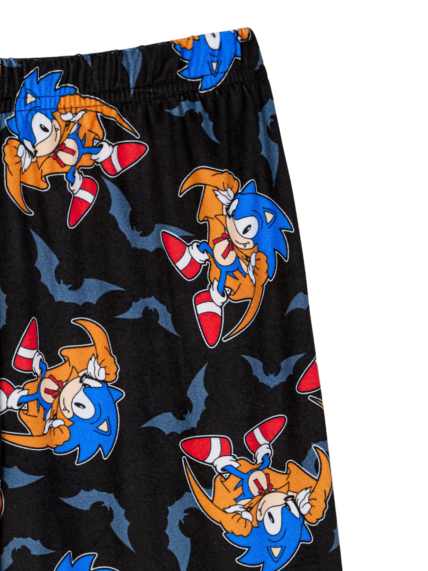 Sonic Boys Halloween Short Sleeve Sleep Top and Pants Pajama Set, 2-Piece, Sizes 4-12