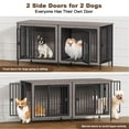 thumbnail image 2 of POAO 63" L Dog Crate Furniture for 2 Dogs,Heavy Duty Double Dog Crates for Small Dogs(20-35 Pounds),Dog Kennel Furniture Indoor as TV Stand,Gray, 2 of 7