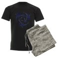 thumbnail image 6 of CafePress - Whale Sahrk Blue Spiral Men's Dark Pajamas - Men's Dark Loose Fit Cotton Pajama Set, 6 of 7