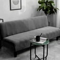 thumbnail image 5 of Textured Stretchable Sofa Slipcover Plain Comfortable Polyester for Living Room Furniture Non Slip Lounge Cover for gray 4 seat, 5 of 6