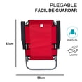 thumbnail image 3 of Silla Plegable de Playa Camping Exterior CJR Resistente Cómoda Rojo, 3 of 6