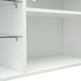 thumbnail image 5 of 145 Modern 57" TV Stand Matte Body High Gloss Fronts with 16 Color LEDs, 5 of 9