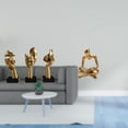 thumbnail image 2 of Dualoai Creative Abstract Resin Thinker Statues Figurine Craft Sculptures Tabletop Decorations Souvenirs for Office Bookshelf Living Room, 2 of 8
