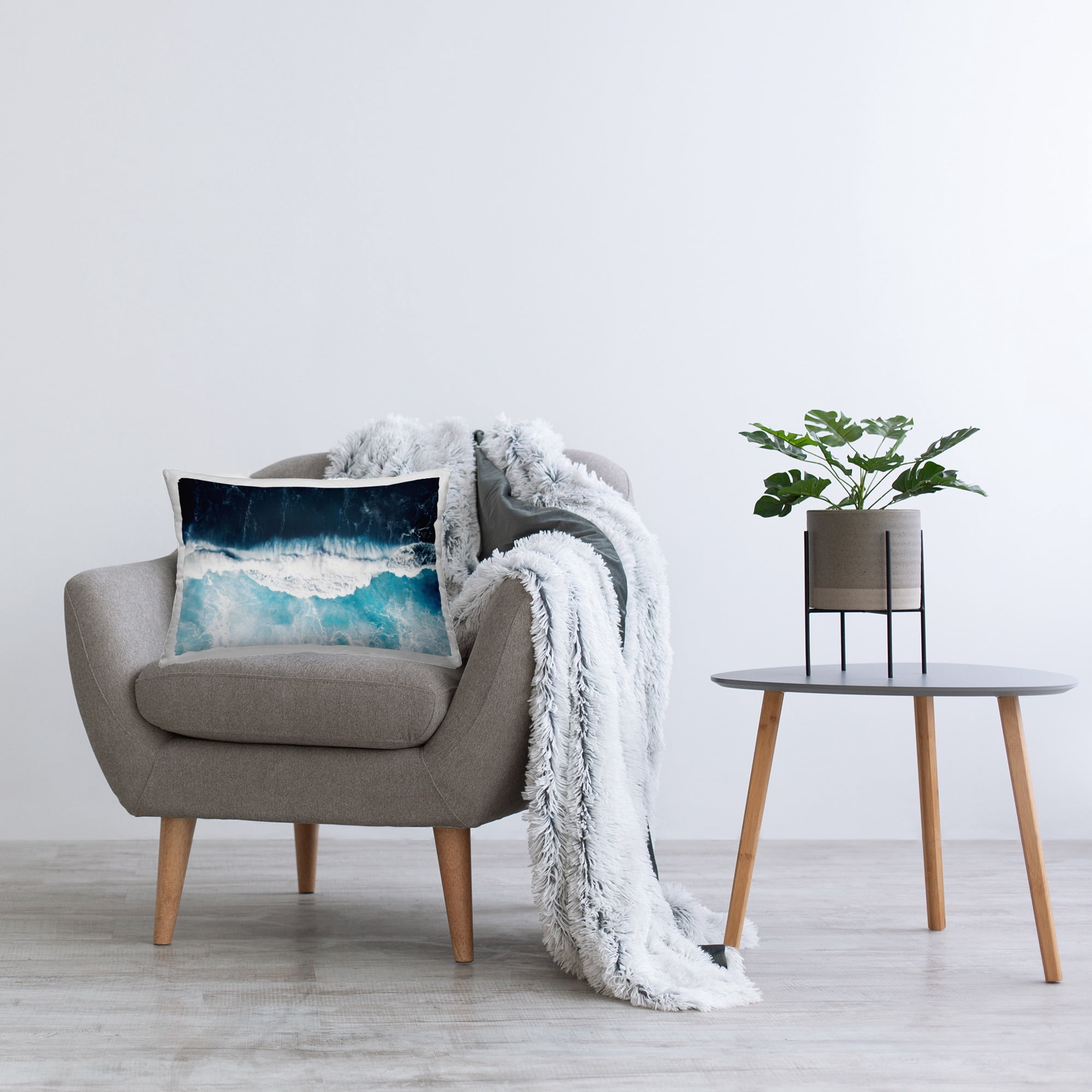 Stupell Industries Aerial Waves Splashing Decorative Printed Throw Pillow Design by Sisi and Seb