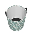thumbnail image 3 of Balery Hand Drawn Snake Round Laundry Basket with Handles Waterproof Freestanding Laundry Hamper for Clothes Toys in the Dorm and Family-, 3 of 8