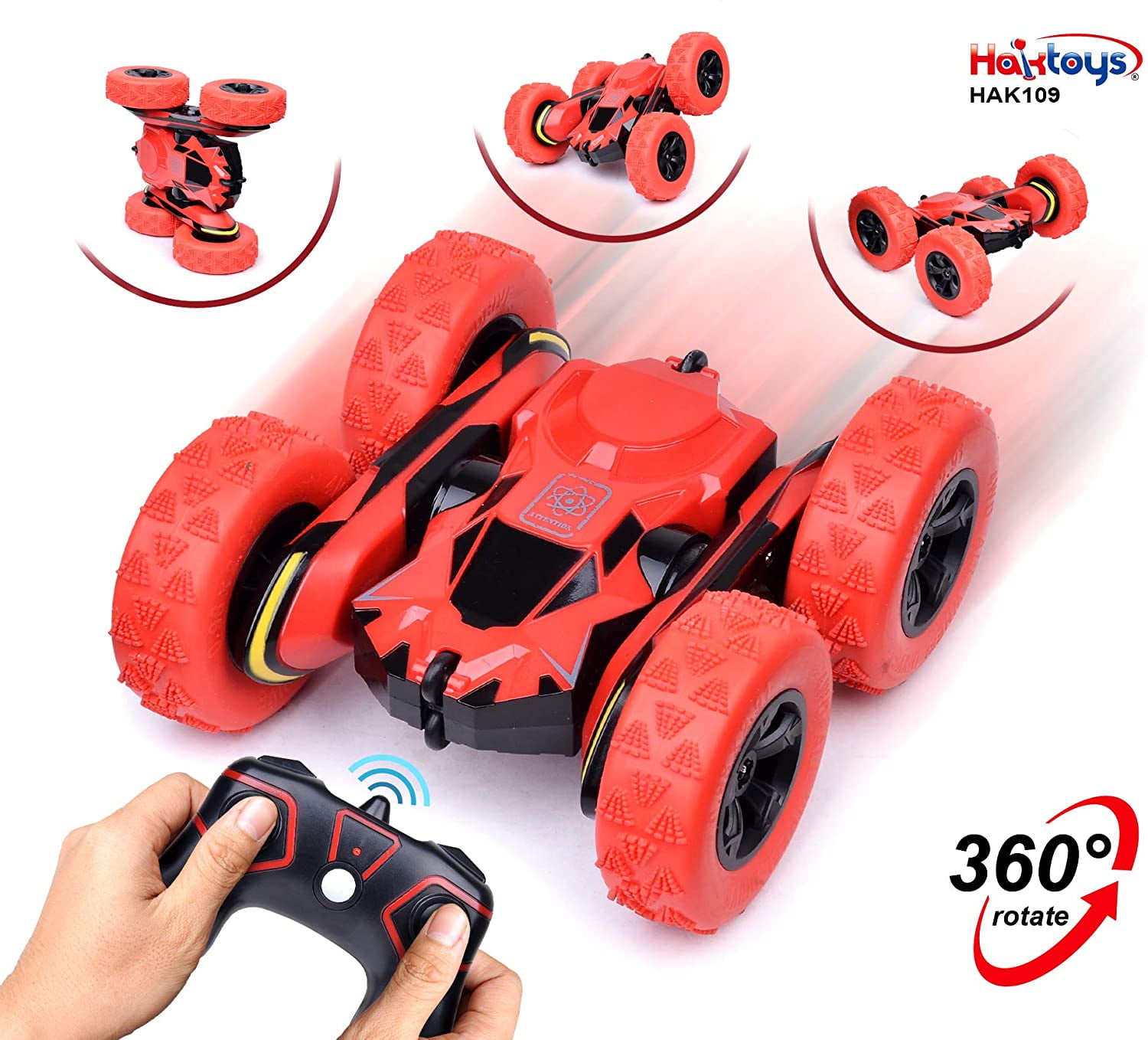 Highttoy Remote Control Stunt Car 360° Rotation Double-Sided RC Car Toy for Kids Highttoy Remote Control Stunt Car 360° Rotation Double-Sided RC Car Toy for Kids