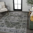 thumbnail image 5 of JONATHAN Y WASHABLE 5 x 8 Area Rug, Alanya Ornate Medallion - Dark Green/Gray, WSH100B-5, 5 of 10