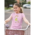 thumbnail image 2 of Girl With A Teddy Bear T-Shirt Juniors -Image by Shutterstock,  x-Small, 2 of 4