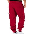 thumbnail image 4 of Wutalume Men's Sports Pants with Running and Outdoor Design, Featuring Pockets for Work and Casual Use, Ideal for Training, Sports, and Everyday Activities,Red L, 4 of 6