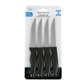 thumbnail image 4 of Mainstays 4-Piece Steak Knife Set with Soft Grip & Black Handles, 4 of 6