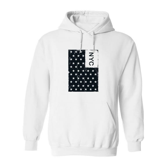 New York Flag Design Hoodie Men -Image by Shutterstock, Male 5X-Large