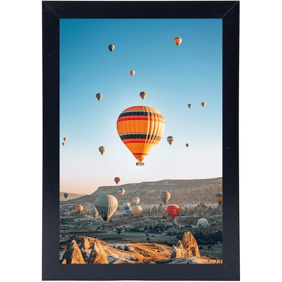 MingShop 6x9 Picture Frame Black for Wall Hanging or Tabletop- Wall Mounting Horizontally or Vertically, 6 x 9 Wall Gallery Poster Photo Frame for 6 by 9 Photos, Black
