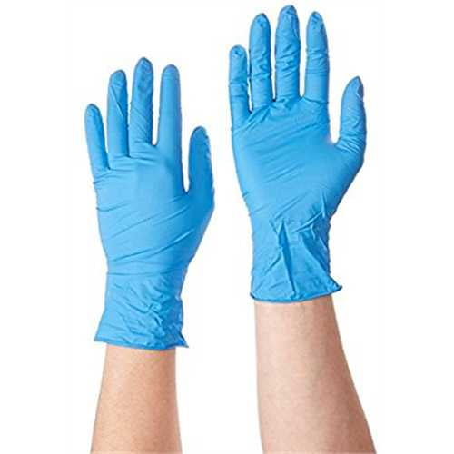 Photo 1 of Shamrock Powder Free General Purpose Textured Blue 9 inch Nitrile Small Industrial Gloves - 100 gloves 2 count one medium one x large