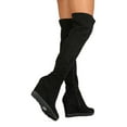 thumbnail image 3 of Betani FG40 Women Faux Suede Over The Knee Lug Sole Wedge Boot, 3 of 3