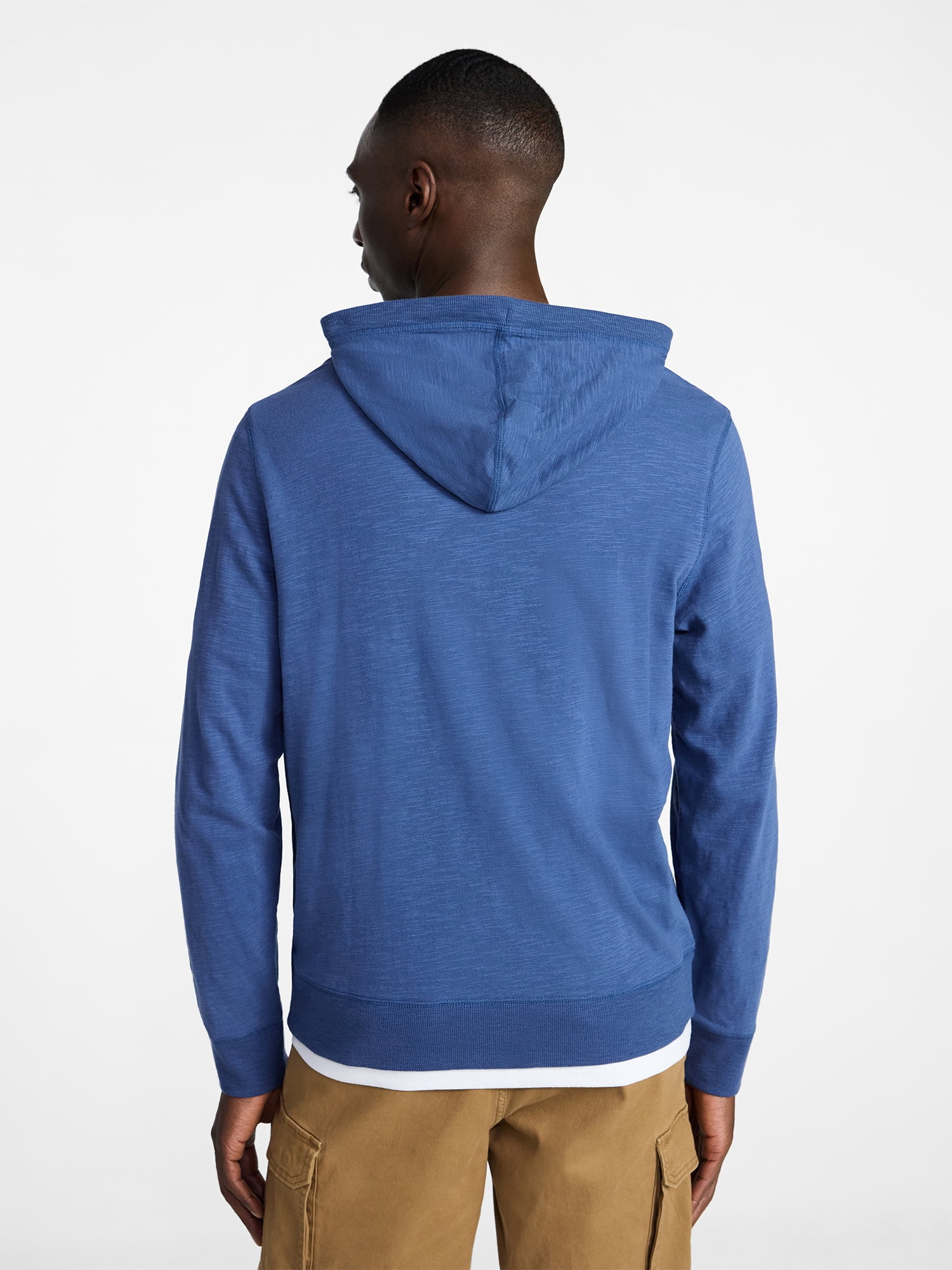 George Men's and Big Men's Slub Hoodie with Long Sleeves, Size S-3XL