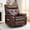 Dark Brown-Power, variant on Ebello Genuine Leather Power Recliner Chair, Electric Single Reclining Sofa with Overstuffed Armrest and Backrest for Living Room, Dark Brown