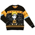 thumbnail image 5 of Ripple Junction Naruto Shippuden Sasuke Chibi Ramen Holiday Snowflakes Ugly Christmas Sweater Multicolor, 5 of 7