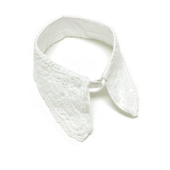 Wrapables® Elegant Vintage Floral Lace Faux Collar, White