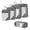 A004- Gray, variant on Packing Cubes Gray 5 Set Compression Travel Luggage Organizer Bags for Suitcase Storage