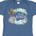 thumbnail image 4 of Inktastic Easter He Has Risen with Cross and Flowers Boys or Girls Baby Bodysuit, 4 of 5