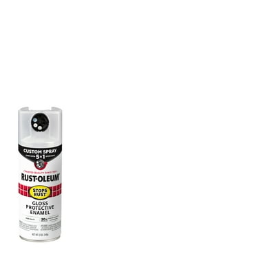 Pure White, Rust-Oleum Stops Rust Custom Spray 5 in 1 Gloss Spray Paint-384745, 12 oz, 6 Pack