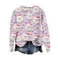 thumbnail image 5 of Kilaqueen Christmas Sweaters for Women Long Sleeve Crew Neck Xmas Sweater Funny Print Lightweight Winter Holiday Knitted Pullover Tops Jumper, 5 of 5