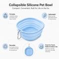 thumbnail image 5 of Aoznliie Travel Dog Bowls, Lightweight Collapsible Silicone Dog Bowl for Camping, 5.1x5.1x0.5 inch Portable Dog Water Bowl for Walking Travel, Blue, 5 of 6