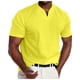 thumbnail image 1 of Camiseta informal de manga corta y cuello en V para hombre, camiseta ajustada., 1 of 4