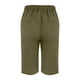thumbnail image 4 of WILLBEST Pantalones Casuales de Verano para Mujer, Pantalones Cortos de Lino con Cordón y Abertura Lateral para Playa y Uso Diario. Mediana, 4 of 4