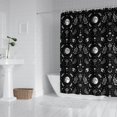 thumbnail image 2 of Moon and Leaf Gothic Pattern Modern Waterproof Shower Curtain Set with 12 Hooks, Washable Decorative Bathroom Shower Curtain, 2 of 6