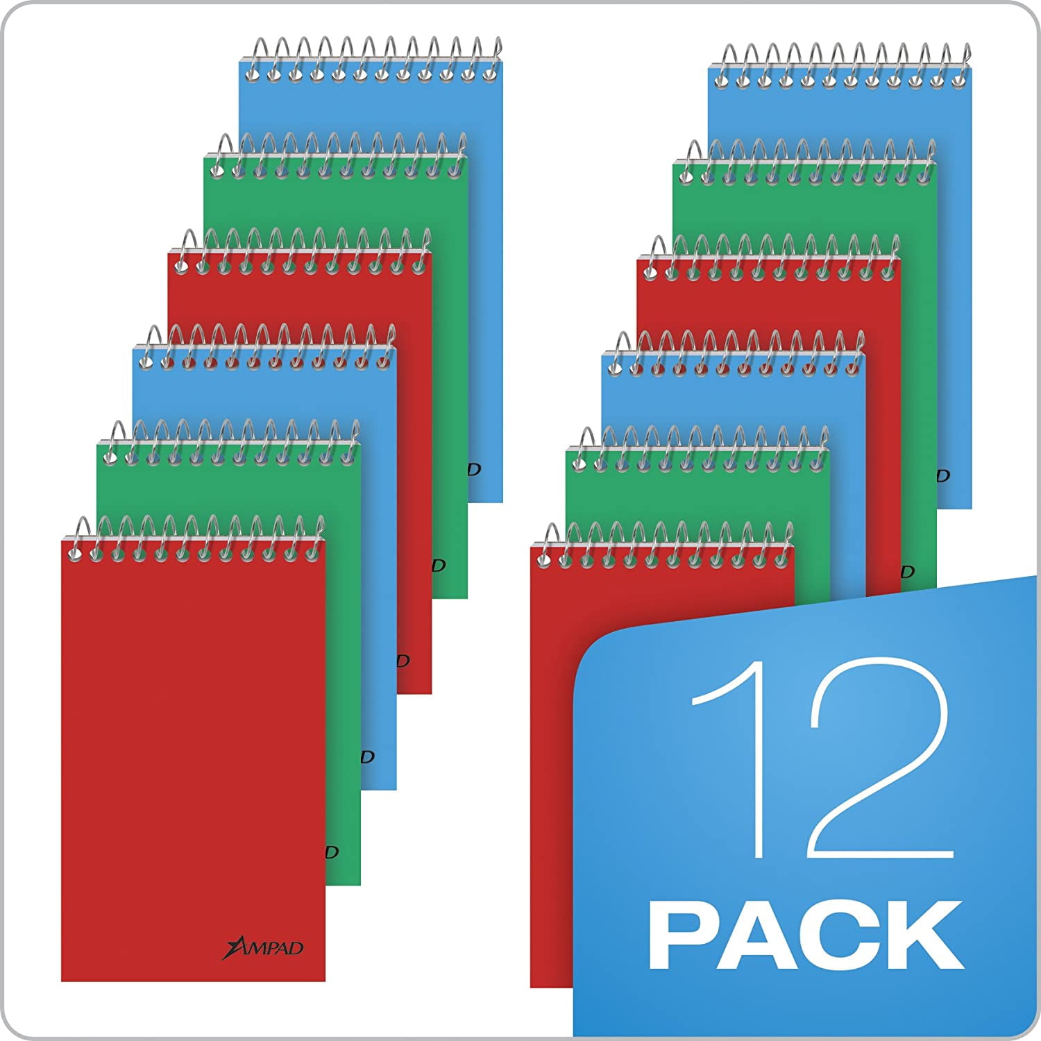 Ampad Memo Pads 3" x 5" Narrow Ruled Assorted 60 Sheets/Pad 397987