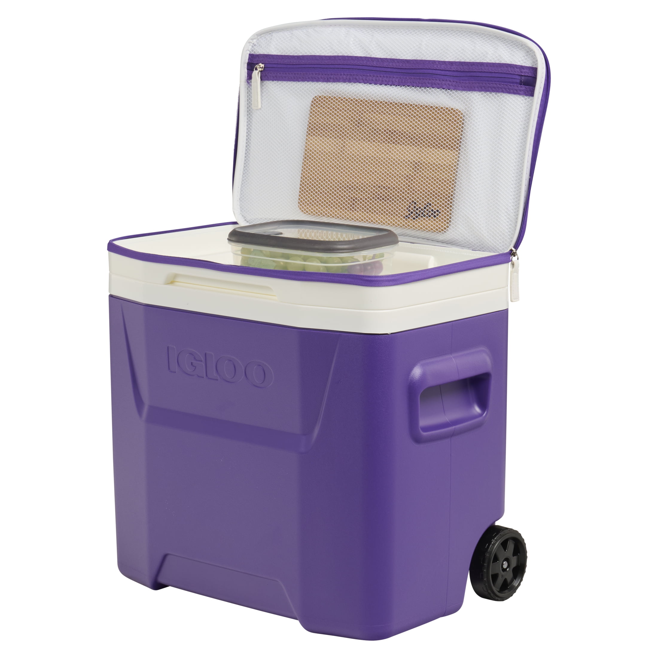 University of LSU Tigers 28 QT Laguna Soft Top Wheeled Cooler by Igloo, Purple