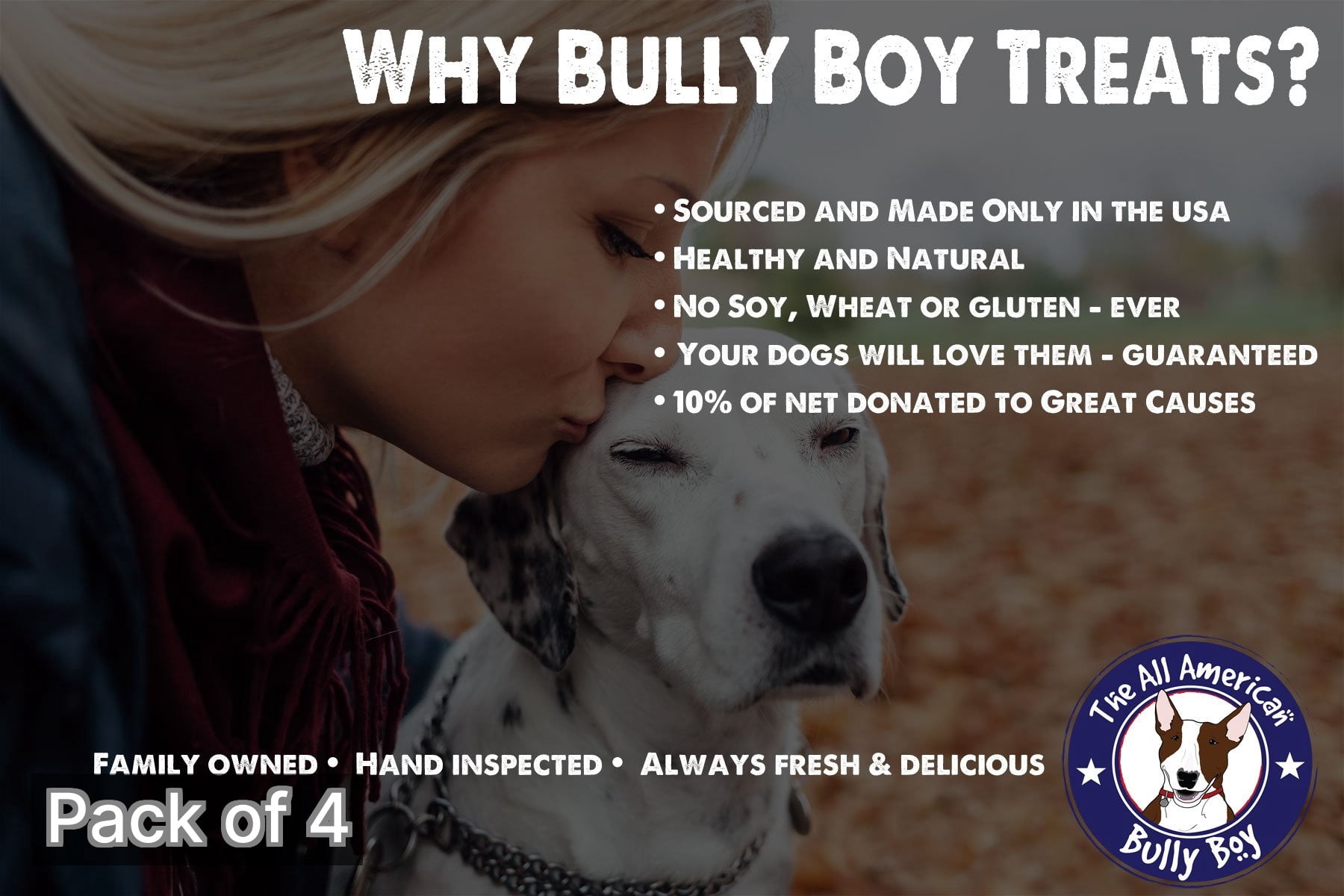 Bully Boy Pets USA Made Smoked Gourmet Dog Jerky Treat 12oz Chicken Sticks (Pack of 4)