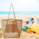 thumbnail image 3 of LHSHID Summer Large Capacity Sand Free Mesh Bag For Women Hollow Woven Handbag Casual Beach Bag Simple Shopper Tote Bag Purse Bolsa, 3 of 6