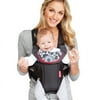 Infantino Swift Classic Baby Carrier with Wonder Cover Bib, Unisex 8-25 lbs, 2-Position, Black