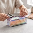 thumbnail image 7 of romoty Holographic Clear Pencil Case, Pink Iridescent Zipper Stationery Pouch Portable Cosmetic Makeup Bag for Desk Office Adults, 7 of 7