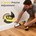 thumbnail image 5 of Electric Cordless Caulking Gun, Compatible With DeWalt 20 Max Battery 6-Speed Control Drip-free Caulk Gun, Clean Sealing |10 oz/300ml Caulk Tool with LED Light Idear for Work in the Dark(Not Battery), 5 of 6
