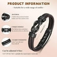 thumbnail image 3 of Men's Bracelets Gifts for Men - Brown Braided Leather Infinity Knot Bracelets Engraved Love Massage for Son Man Husband Boyfriend, Personalized Mens Bracelets Jewelry Gift for Birthday Christmas, 3 of 6