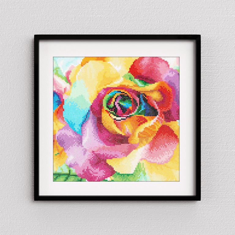 DIAMOND ART BY LEISURE ARTS Rainbow Roses, 12 DIAMOND ART BY LEISURE ARTS Rainbow Roses, 12