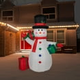 thumbnail image 2 of Northlight LED Lighted Inflatable Snowman with Gifts Outdoor Christmas Decoration - 8', 2 of 5